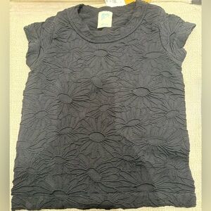 Thereabout girl short sleeve round neck top in black size XXS